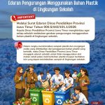 Edaran Pengurangan Menggunakan Bahan Plastik di Lingkungan Sekolah